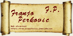 Franjo Perković vizit kartica